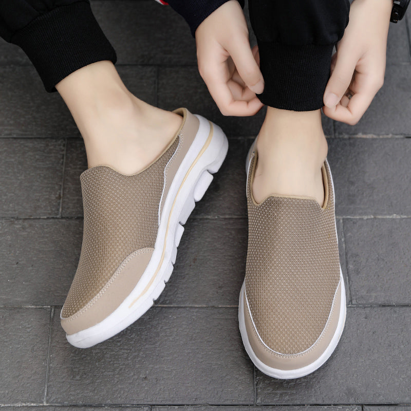Men Slippers Summer Breathable Indoor Home Slippers Fashion Couple Slides Thick Sole Walking Shoes  1