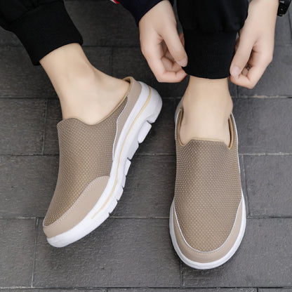 Men Slippers Summer Breathable Indoor Home Slippers Fashion Couple Slides Thick Sole Walking Shoes  1