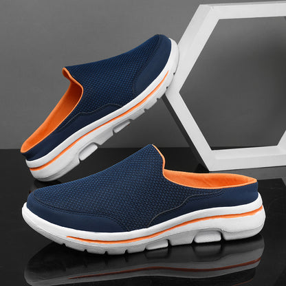 Men Slippers Summer Breathable Indoor Home Slippers Fashion Couple Slides Thick Sole Walking Shoes  6