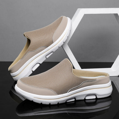 Men Slippers Summer Breathable Indoor Home Slippers Fashion Couple Slides Thick Sole Walking Shoes  7