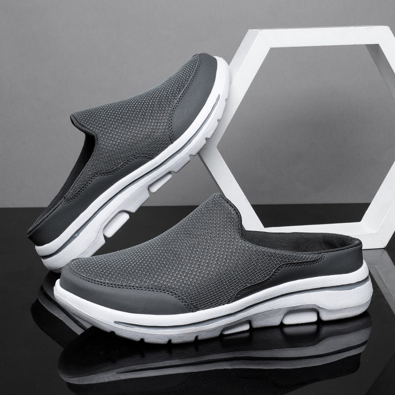 Men Slippers Summer Breathable Indoor Home Slippers Fashion Couple Slides Thick Sole Walking Shoes  8