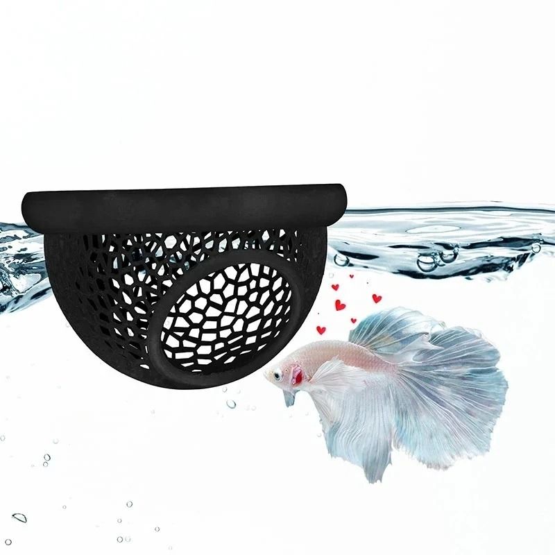 Aquarium Floating Cave And Feeding Ring 3in1 Shelter For Betta And Shrimp 1