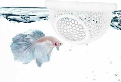 Aquarium Floating Cave And Feeding Ring 3in1 Shelter For Betta And Shrimp 6