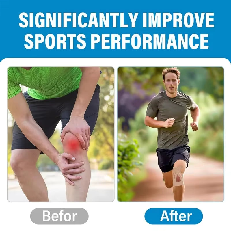 10PCS Breathable Knee Tape for Running, Waterproof Elastic Athletic Support Stability