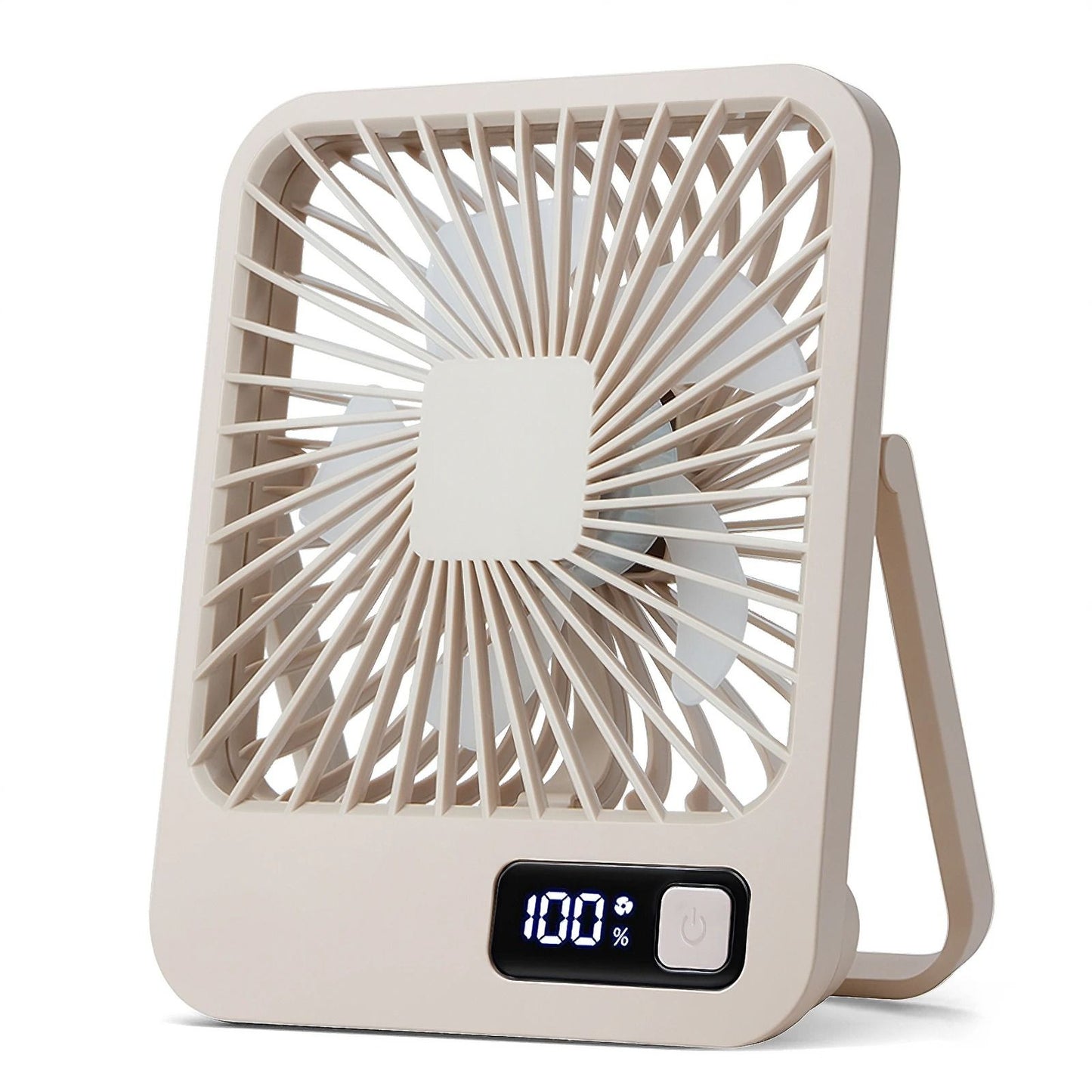 Portable USB Rechargeable Desktop Fan 5 Speed With Power Display 10
