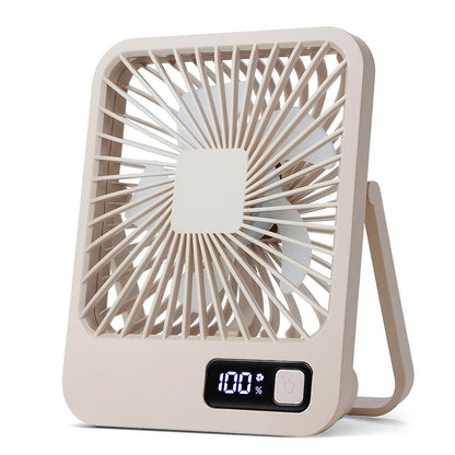 Portable USB Rechargeable Desktop Fan 5 Speed With Power Display 10