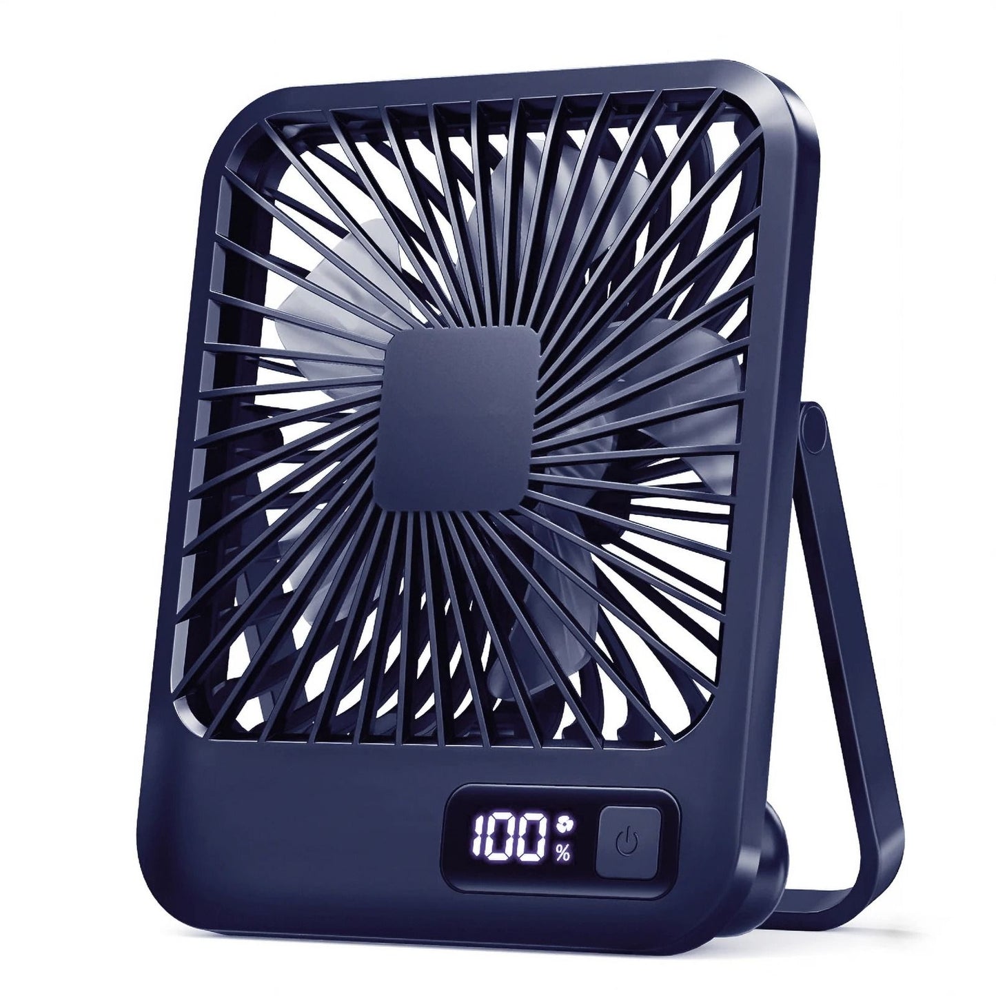 Portable USB Rechargeable Desktop Fan 5 Speed With Power Display 7