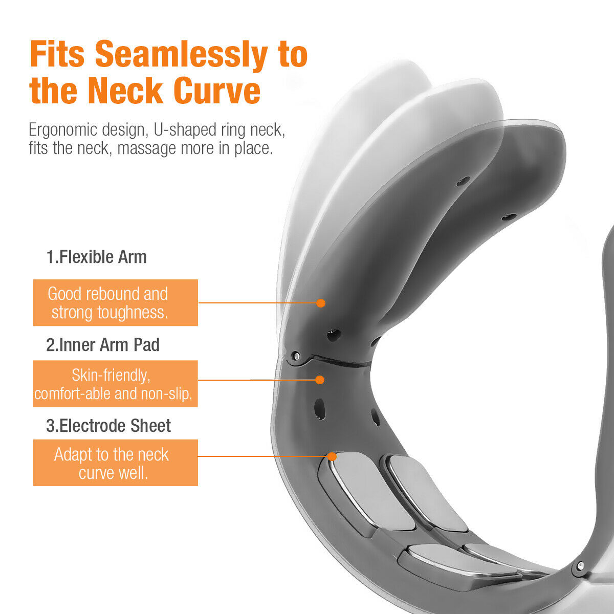 Magnetic Pulse 4-Head Kneading Electric Neck Shoulder Massager, Heating Cervical Vertebra Relax Pain Relief Massage