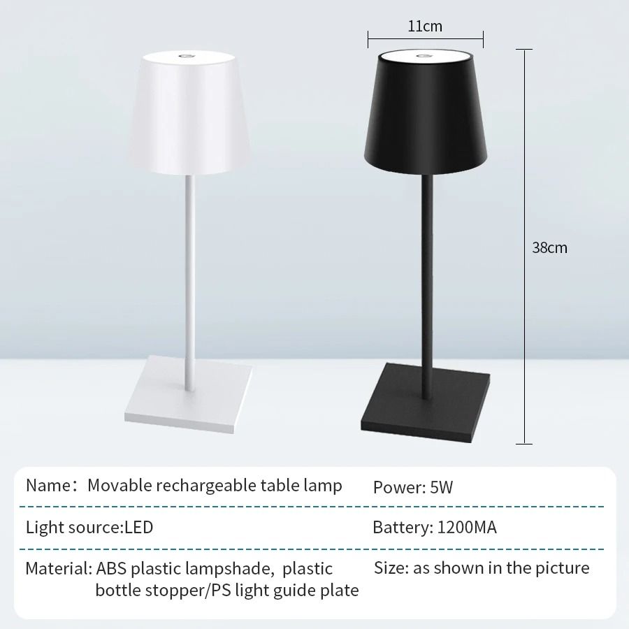 Wireless USB Rechargeable LED Desk Lamp With Touch Control 4