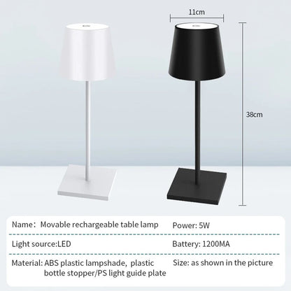 Wireless USB Rechargeable LED Desk Lamp With Touch Control 4
