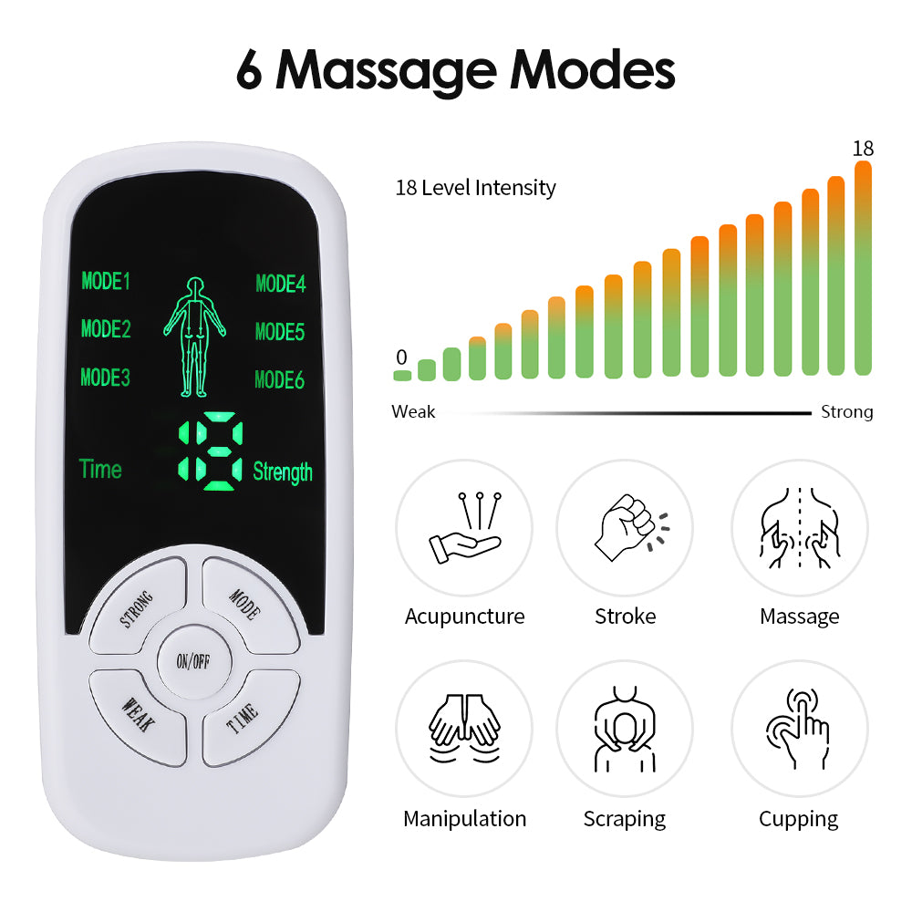 Digital Muscle Stimulator EMS Pulse, Back Neck Body Massager Tens Therapy Tool, Meridian Physiotherapy Aid