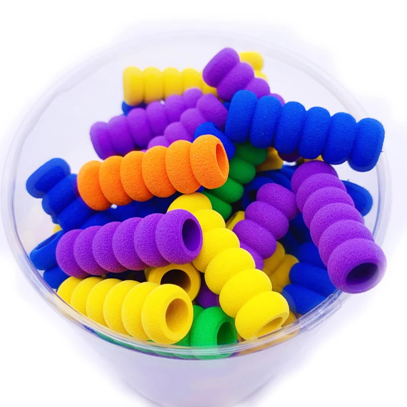 Cute Soft Cushioning Foam Pencil Case, Portable Touch Pen Handle Anti Scratch Protective Case, 12pcs Random Color