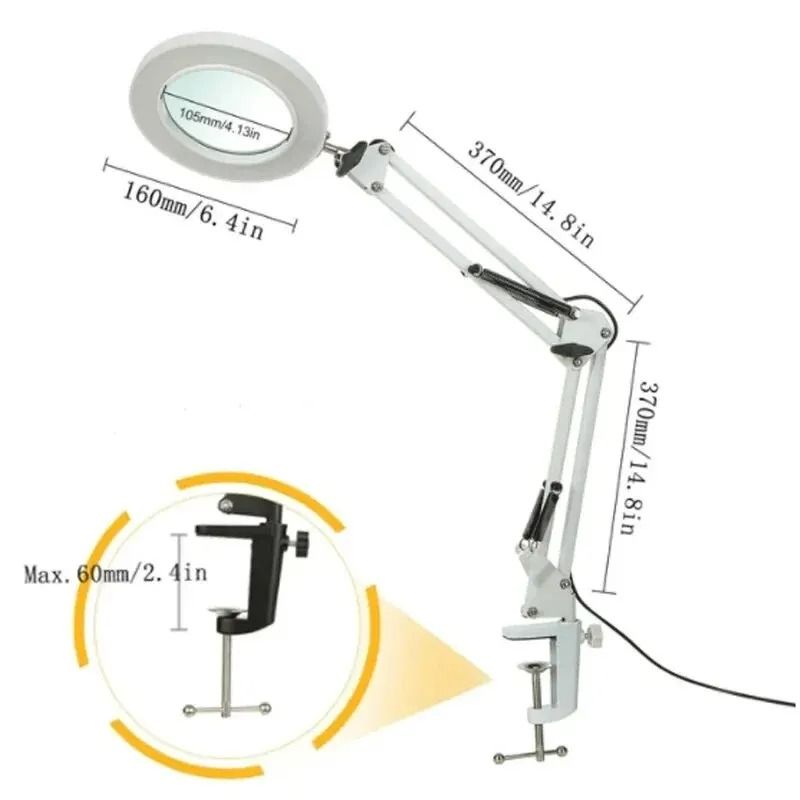 72LED Illuminated Magnifying Light With USB  Adjustable Arms 9