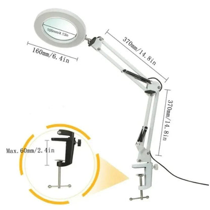 72LED Illuminated Magnifying Light With USB  Adjustable Arms 9