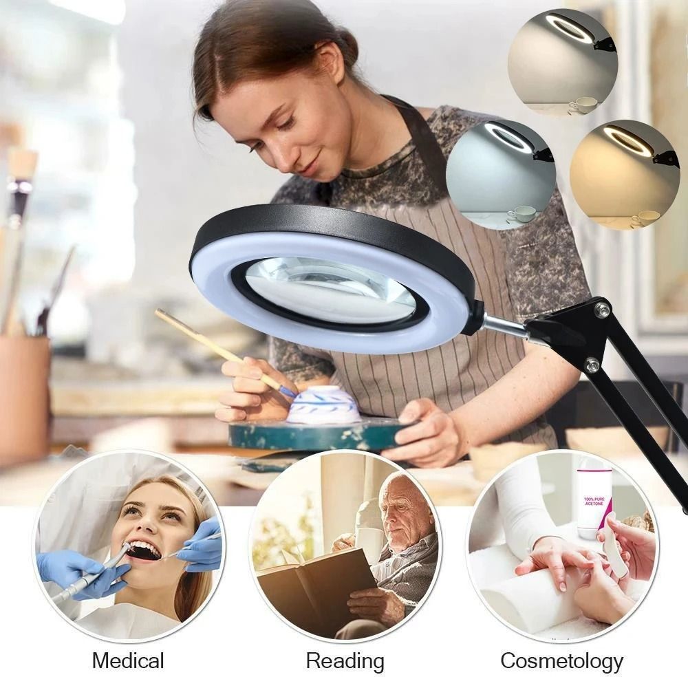 72LED Illuminated Magnifying Light With USB  Adjustable Arms 1