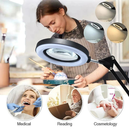 72LED Illuminated Magnifying Light With USB  Adjustable Arms 1