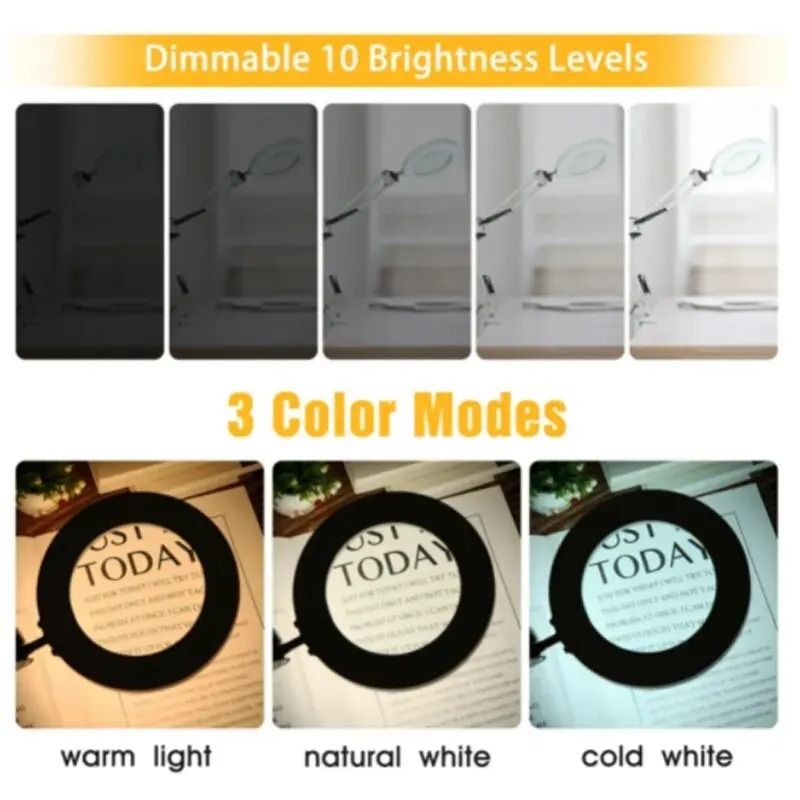 72LED Illuminated Magnifying Light With USB  Adjustable Arms 4