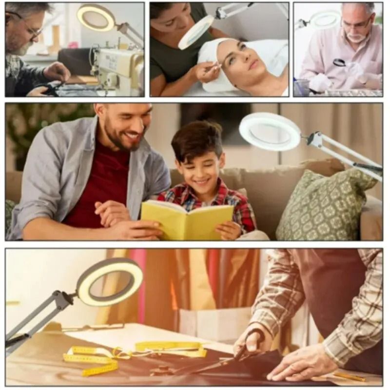 72LED Illuminated Magnifying Light With USB  Adjustable Arms 5