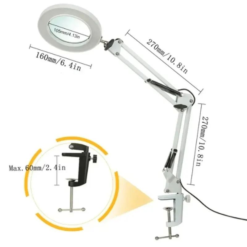 72LED Illuminated Magnifying Light With USB  Adjustable Arms 7