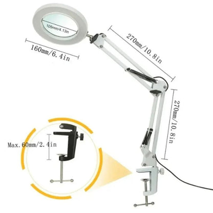 72LED Illuminated Magnifying Light With USB  Adjustable Arms 7