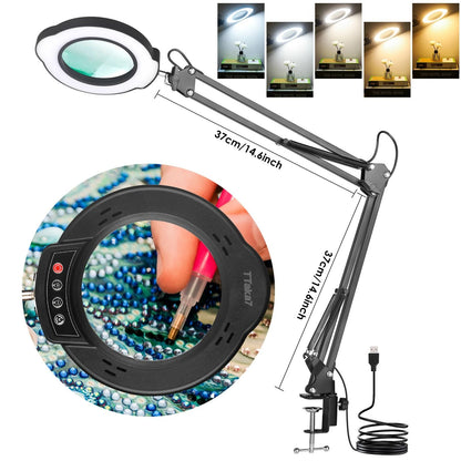 72LED Illuminated Magnifying Light With USB  Adjustable Arms 11