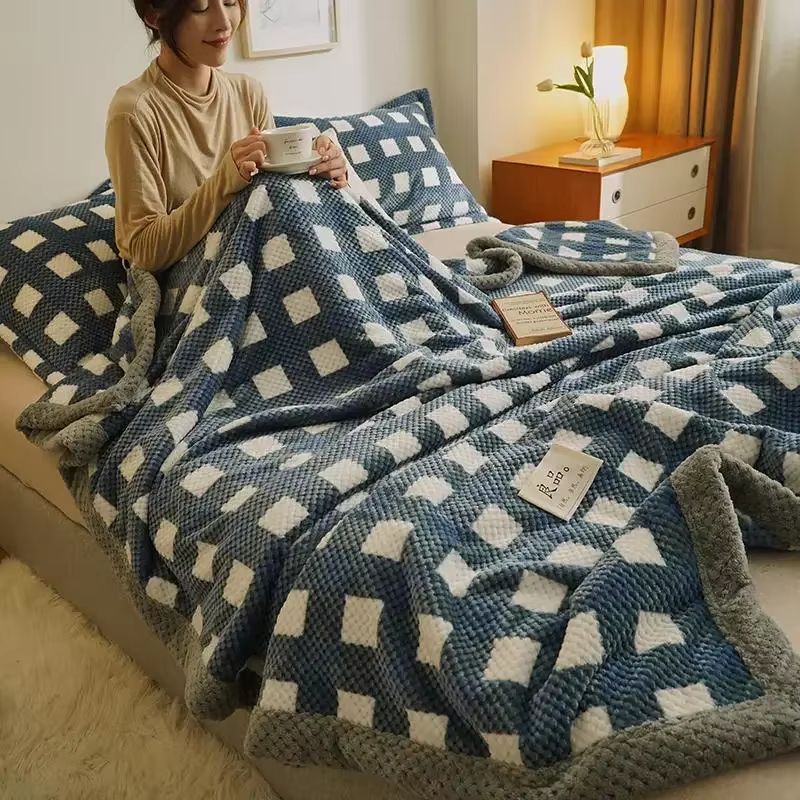 Soft Chenille Knit Throw Blanket  Handmade Crochet Style Machine Washable For Couch  Bed 3