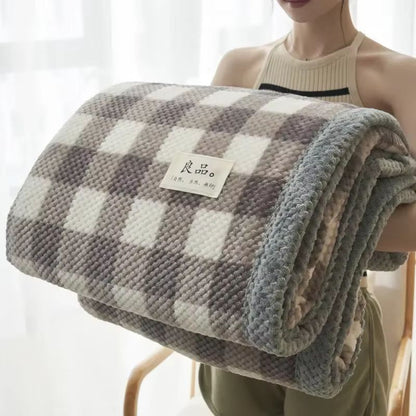 Soft Chenille Knit Throw Blanket  Handmade Crochet Style Machine Washable For Couch  Bed 9