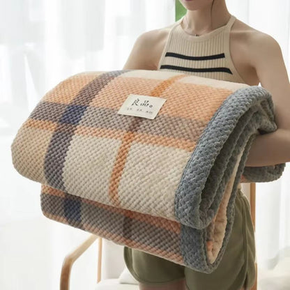 Soft Chenille Knit Throw Blanket  Handmade Crochet Style Machine Washable For Couch  Bed 10
