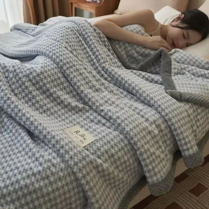 Soft Chenille Knit Throw Blanket  Handmade Crochet Style Machine Washable For Couch  Bed 11