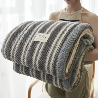 Soft Chenille Knit Throw Blanket  Handmade Crochet Style Machine Washable For Couch  Bed 13