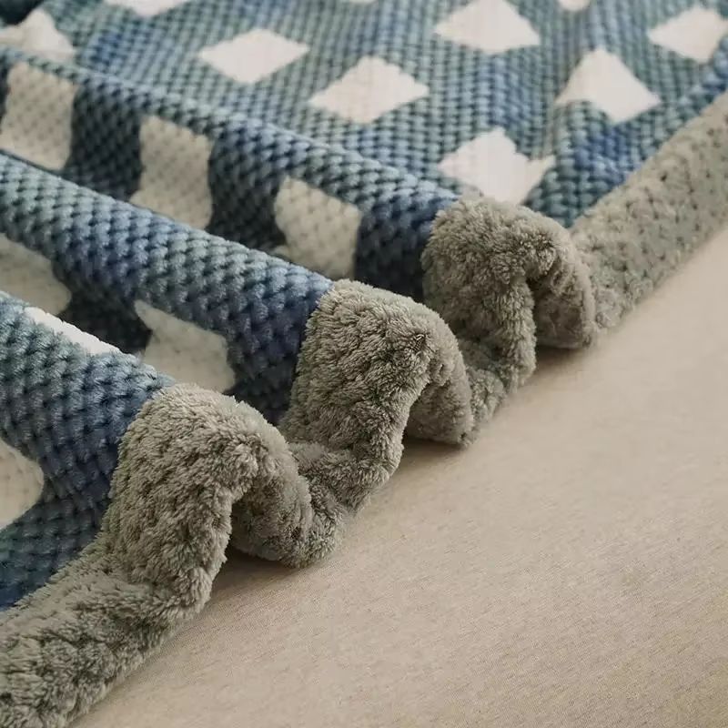 Soft Chenille Knit Throw Blanket  Handmade Crochet Style Machine Washable For Couch  Bed 5