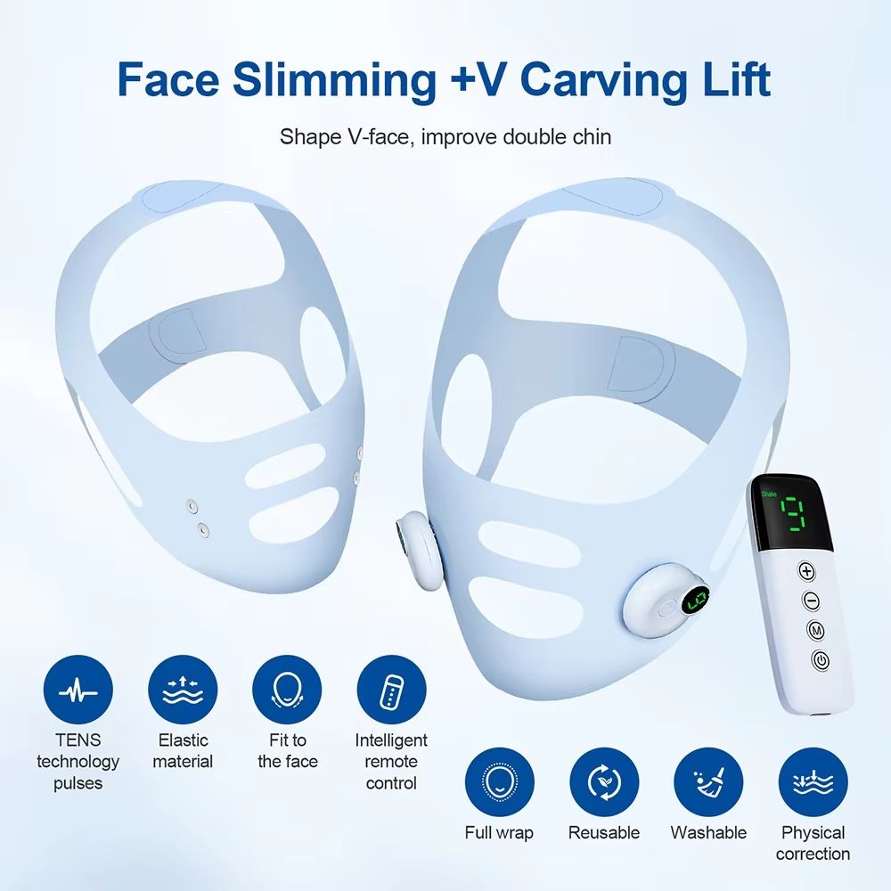 Facial EMS Lifting Massager  VLine Slimming Strap  Double Chin Removal Tool For Firm Skin 1