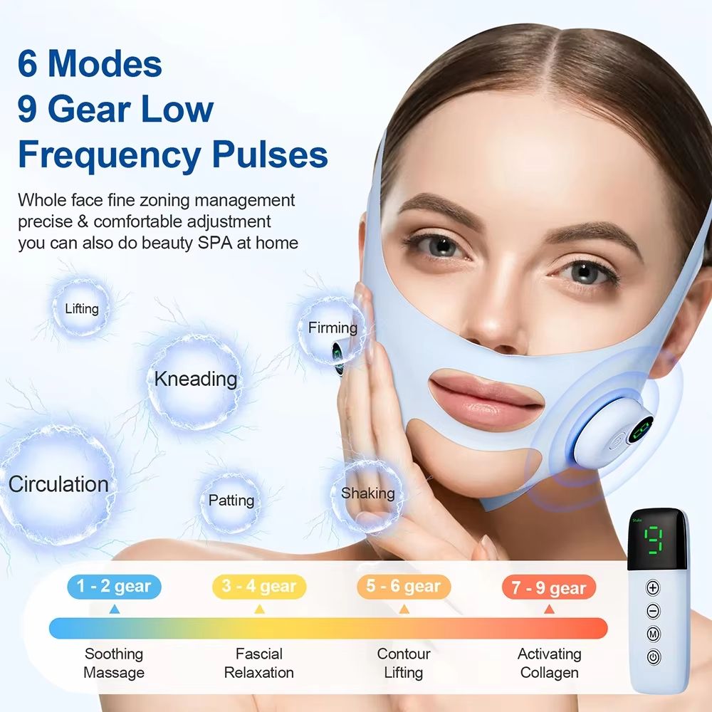 Facial EMS Lifting Massager  VLine Slimming Strap  Double Chin Removal Tool For Firm Skin 3