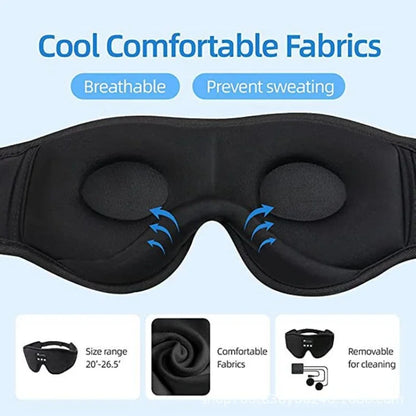 Sleep Headphones 3D Eye Mask Music Play Mask Bluetooth Builtin HD Speaker 2