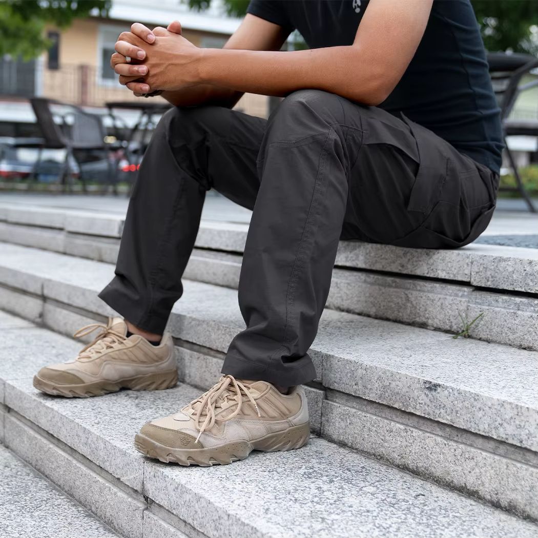 Mens Flex Tactical Cargo Pants  Lightweight Stretch Work  Outdoor Hiking Trousers 5
