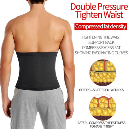 Fitness Sweat Trimmer Belt, Mens Abdomen Reducer, Belly Slimming Shapewear, Waist Trainer