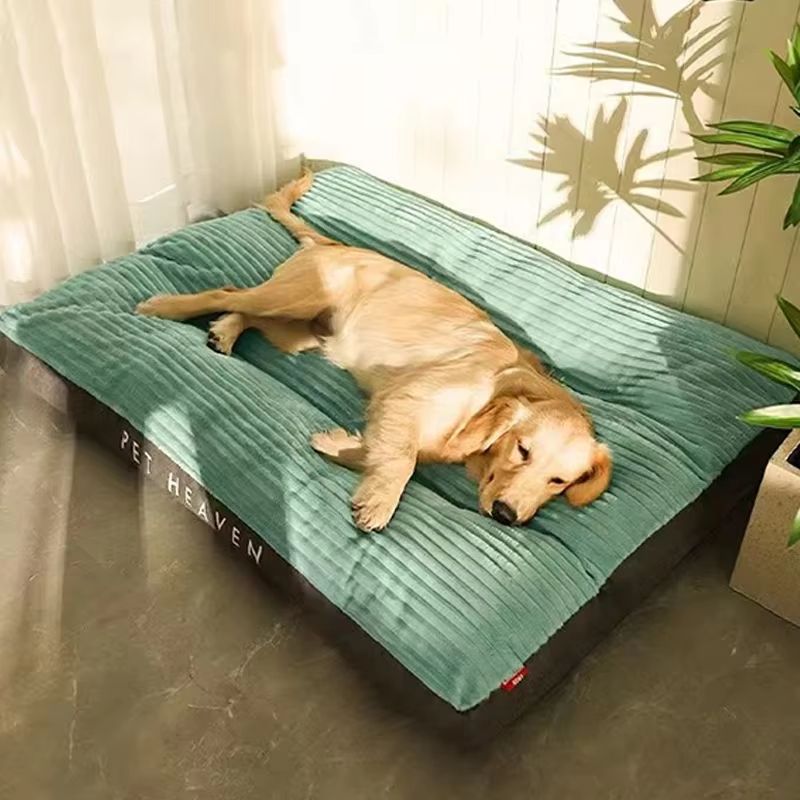 Winter Warm Dog Bed – Soft Corduroy Sleeping Mat for Small, Medium & Large Pets