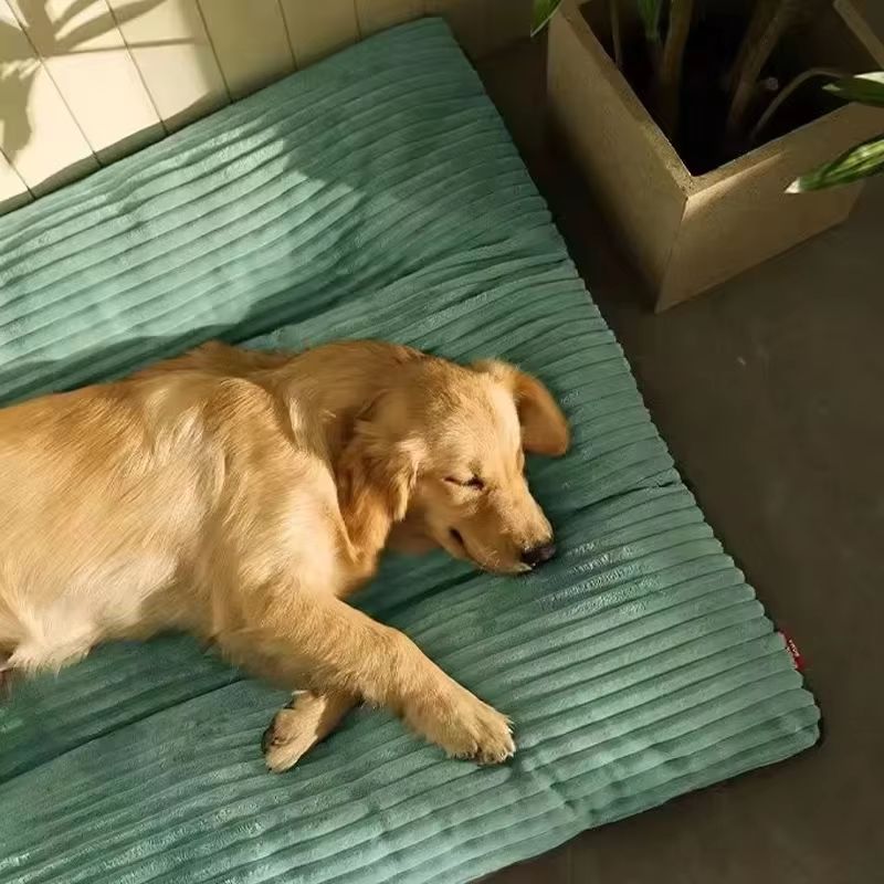 Winter Warm Dog Bed  Soft Corduroy Sleeping Mat For Small Medium  Large Pets 1