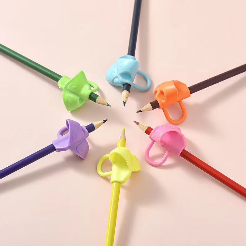 20 Pcs Pen Holder Corrector, Three Finger Grip, Primary School Writing Practice Protective Cover