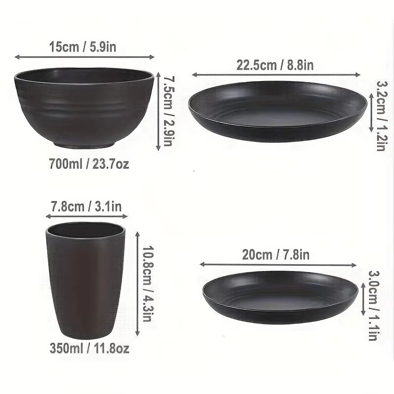 1632Piece Tableware Set  Plates Bowls  Cups For Home Camping Picnic  Family Gatherings 5