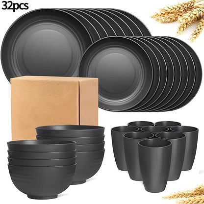 1632Piece Tableware Set  Plates Bowls  Cups For Home Camping Picnic  Family Gatherings 7