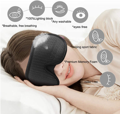 Soft Padded Sleep Eye Mask 3D Mask For Sleep Blockout Blindfold Fabric Cover Shade Eyepatch 1