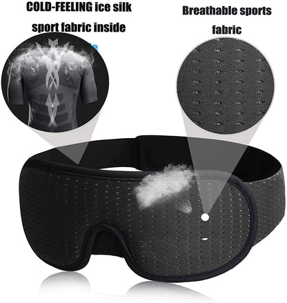 Soft Padded Sleep Eye Mask 3D Mask For Sleep Blockout Blindfold Fabric Cover Shade Eyepatch 2