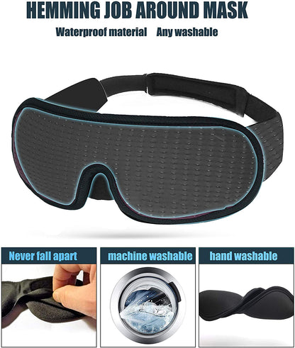 Soft Padded Sleep Eye Mask 3D Mask For Sleep Blockout Blindfold Fabric Cover Shade Eyepatch 3