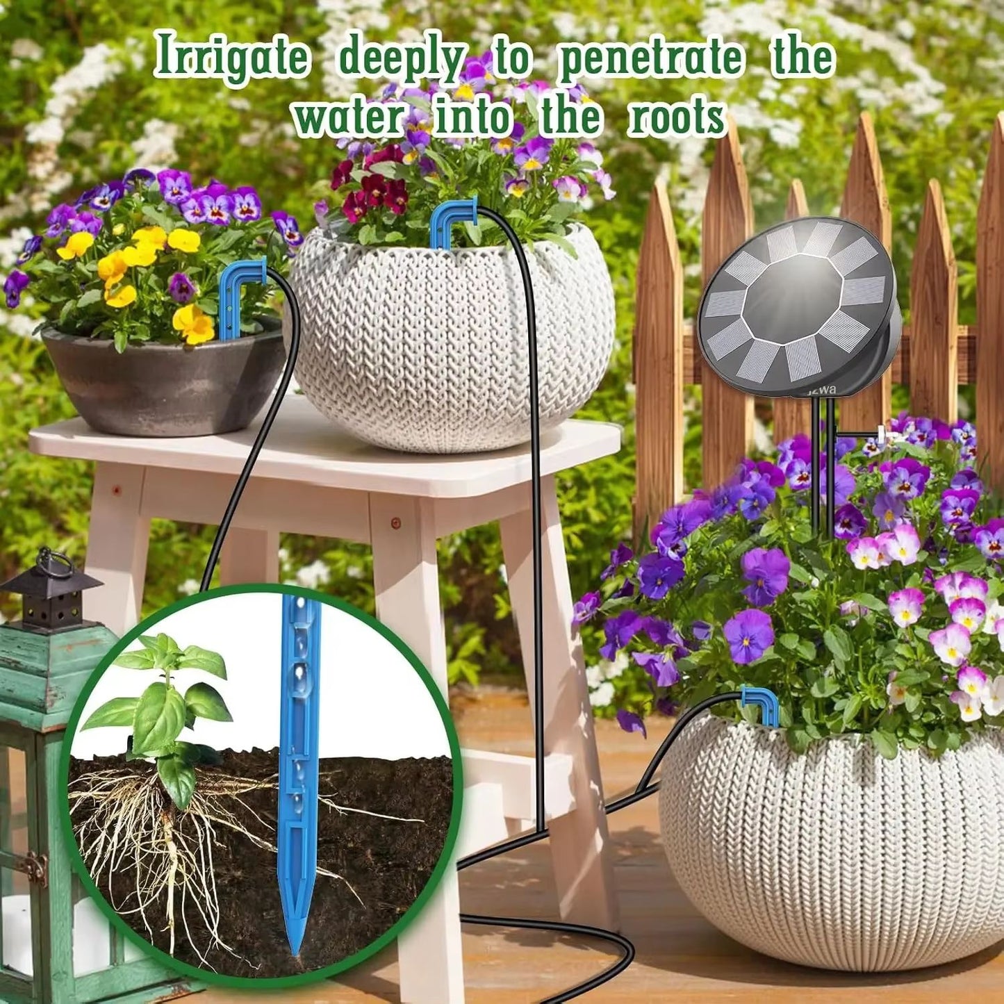 Solar Automatic Drip Irrigation System Kit With 9 Timing Modes For DIY Garden Watering 1