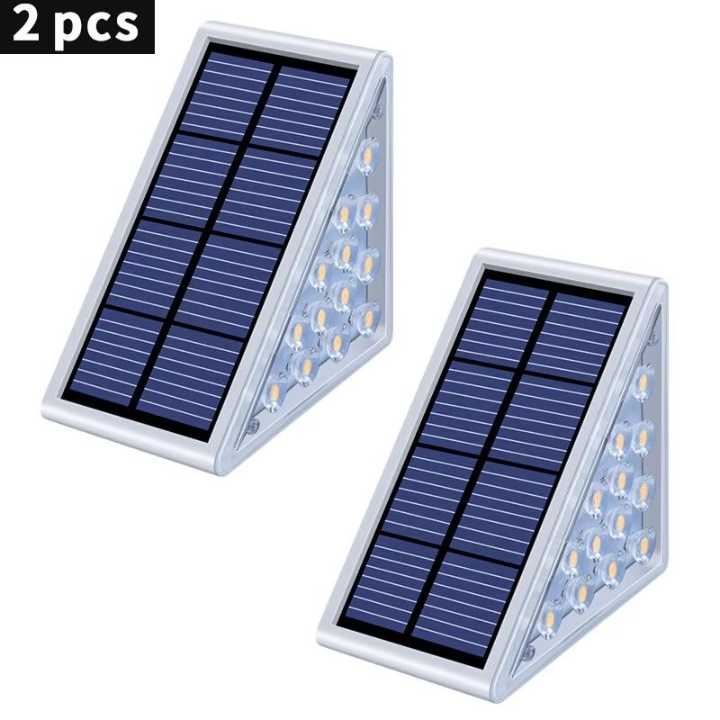 LED Step Lamp Solar Stair Light Outdoor IP67 Waterproof Deck And Pathway Lighting With Anti Theft D 6