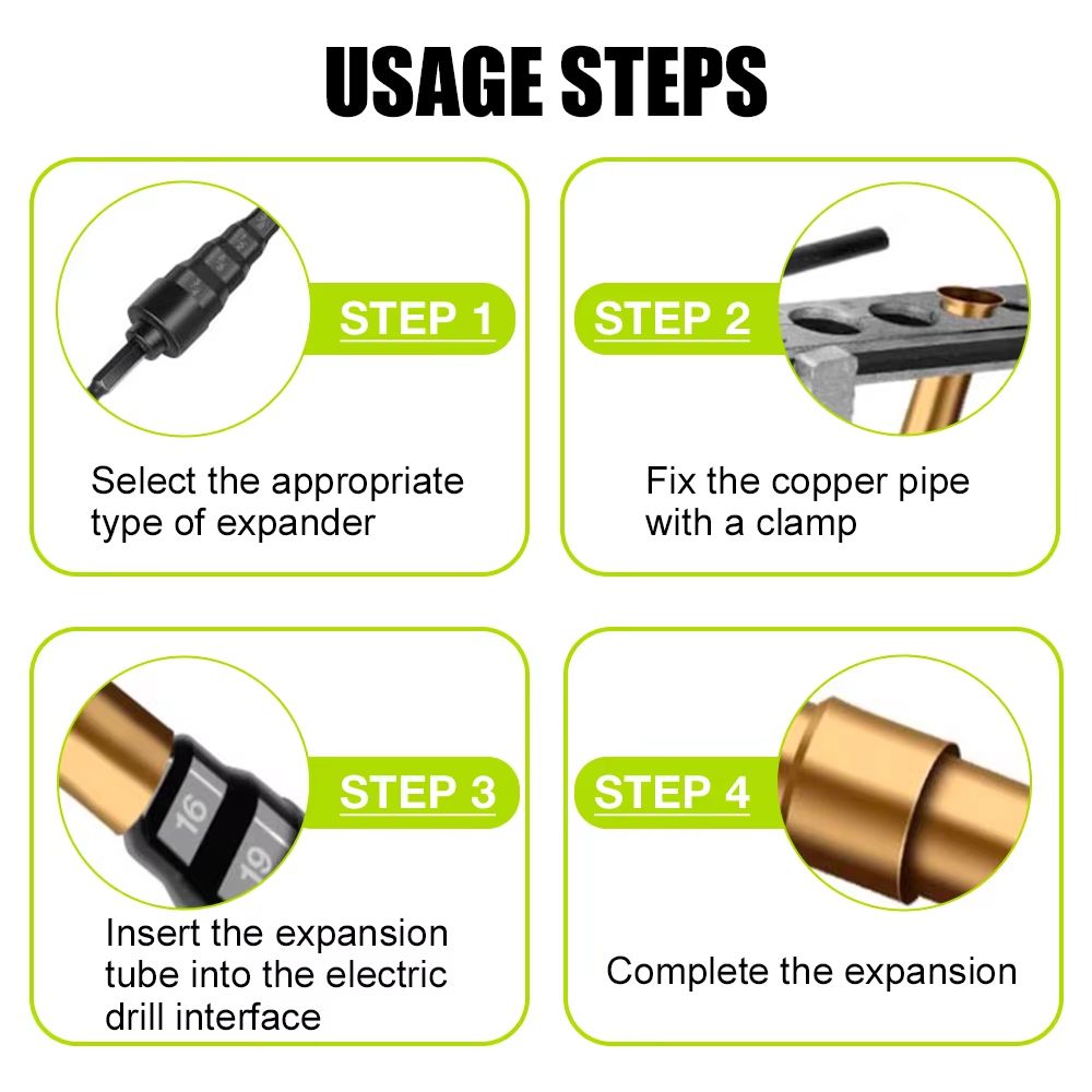 Handheld Copper Pipe Expander Tool For HVAC Line Expansion Swaging And Maintenance 5