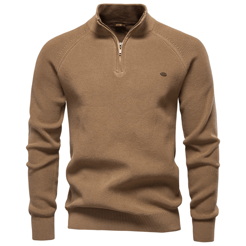 Mens High Collar Knitted Cardigan Zipper Sweater For Autumn And Winter 2