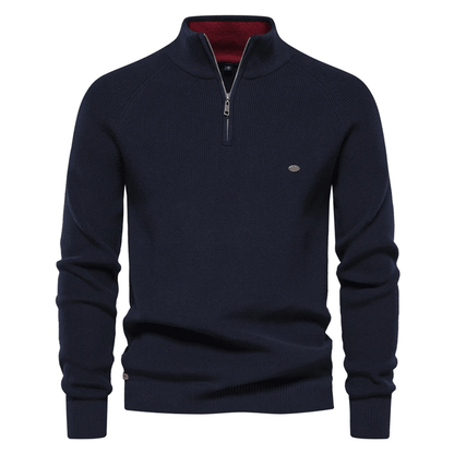 Mens High Collar Knitted Cardigan Zipper Sweater For Autumn And Winter 6