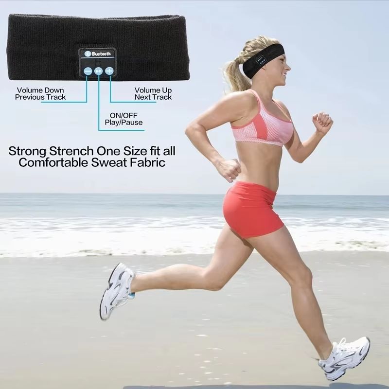 Wireless Bluetooth Headband Earphones  Comfortable Sleeping Running And Sports Music Headset With B 3